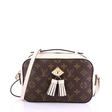 Louis Vuitton Saintonge Handbag Monogram Canvas with Leather Brown 378711