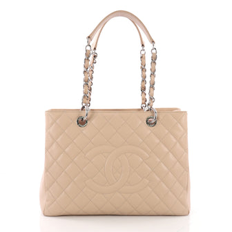 Chanel Grand Shopping Tote Quilted Caviar Neutral 3787501