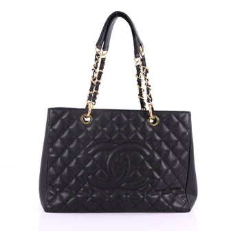 Chanel Grand Shopping Tote Quilted Caviar Black 3787503