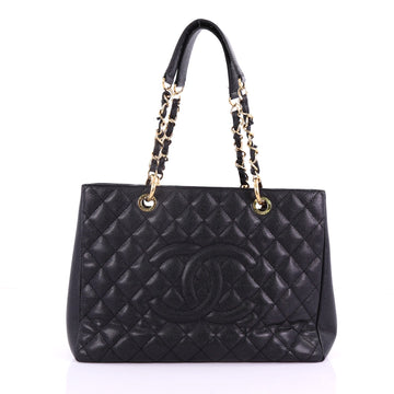 Chanel Grand Shopping Tote Quilted Caviar Black 3787503