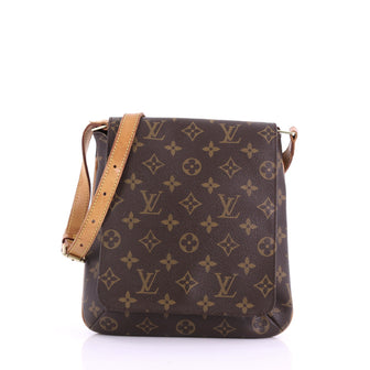 Louis Vuitton Musette Salsa Handbag Monogram Canvas PM Brown 378791