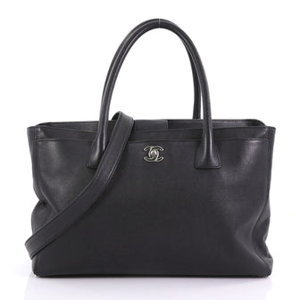 Chanel Model: Cerf Executive Tote Leather Medium Black 37902/5