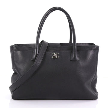 Chanel Model: Cerf Executive Tote Leather Medium Black 37902/5