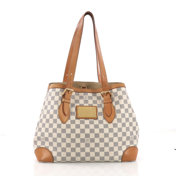 Louis Vuitton Hampstead Handbag Damier MM White 379026