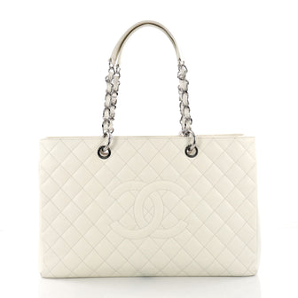 Grand Shopping Tote Quilted Caviar XL