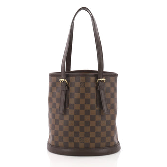 Louis Vuitton Marais Bucket Bag Damier - Designer Handbag Brown 3792127