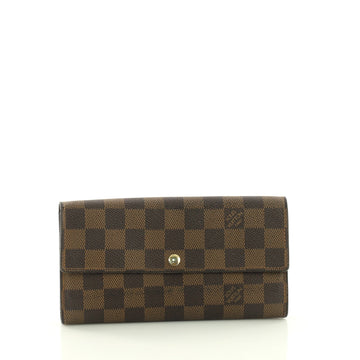Louis Vuitton Sarah Wallet Damier - Designer Handbag Brown 3792133