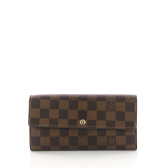 Louis Vuitton Sarah Wallet Damier - Designer Handbag Brown 3792140