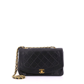 Chanel Vintage Diana Flap Bag Quilted Lambskin Medium 3792146