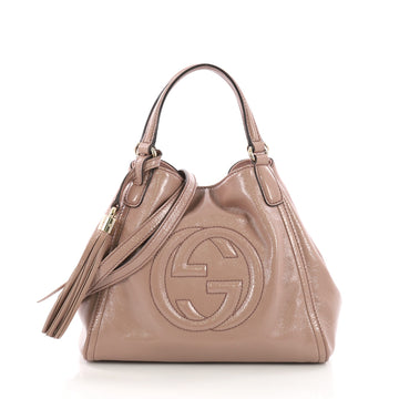 Gucci Soho Convertible Shoulder Bag Patent Small Pink 3792158