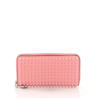 Christian Louboutin Panettone Wallet Spiked Leather Pink 3792165