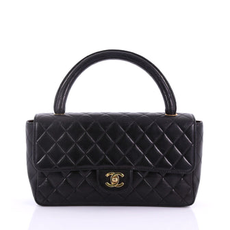 Chanel Vintage Twin Top Handle Flap Bag Quilted Lambskin 3793518