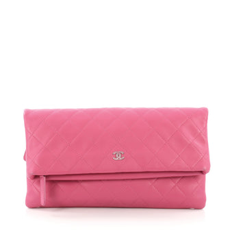 Chanel Beauty CC Clutch Quilted Lambskin Pink 3793530