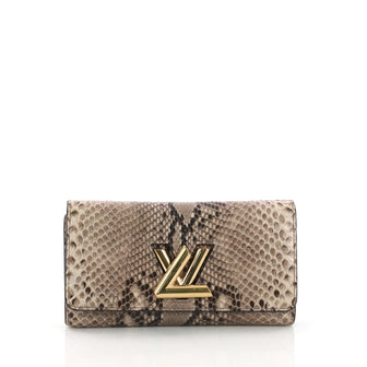 Louis Vuitton Twist Wallet Python Brown 3793532