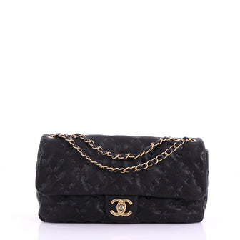 Chanel Wild Stitch Flap Bag Quilted Caviar Large Black 3793539