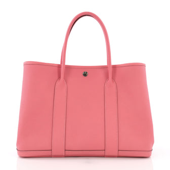 Hermes Garden Party Tote Leather 36 Pink 379361