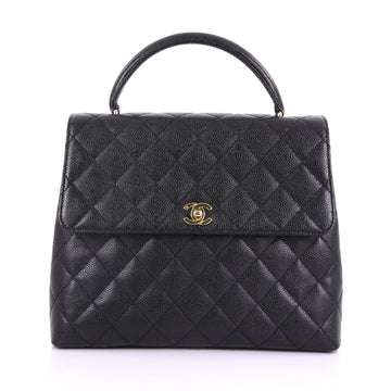 Chanel Vintage Classic Top Handle Flap Bag Quilted 3794317