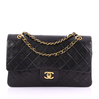 Chanel Vintage Classic Double Flap Bag Quilted Lambskin 3794319