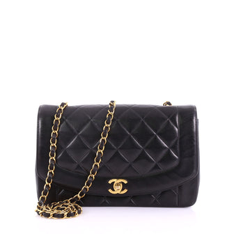 Chanel Vintage Diana Flap Bag Quilted Lambskin Small 3794320