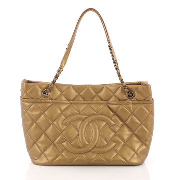 Chanel Timeless CC Soft Tote Quilted Caviar Medium Gold 3794321