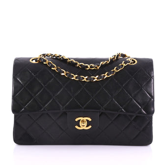 Chanel Vintage Classic Double Flap Bag Quilted Lambskin 3794328