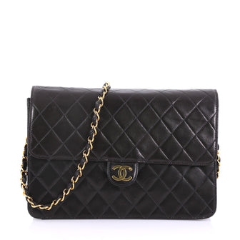 Chanel Vintage Clutch with Chain Quilted Leather Medium 379434