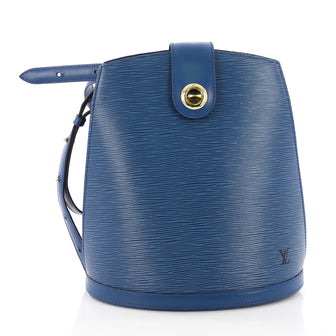 Louis Vuitton Cluny Shoulder Bag Epi Leather Blue 379437