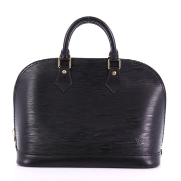 Louis Vuitton Vintage Alma Handbag Epi Leather PM Black 379439