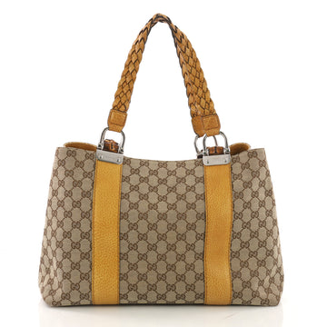 Gucci Bamboo Bar Tote GG Canvas Medium Brown 3794948