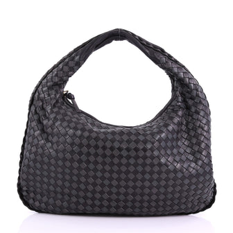 Bottega Veneta Veneta Hobo Intrecciato Nappa Medium Black 379865