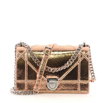 Christian Dior Diorama Flap Bag Crackled Deerskin Medium - Rebag