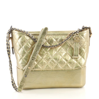 Chanel Model: Gabrielle Hobo Quilted Aged Calfskin Medium Gold 37999/9