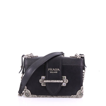 Prada Cahier Chain Crossbody Bag City Calf and Saffiano 380141