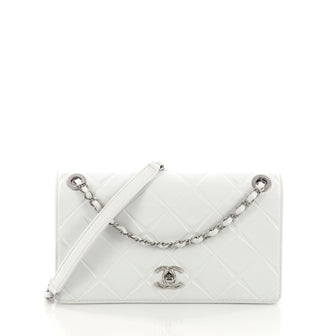 Chanel Propeller Flap Bag Quilted Calfskin Small White 3803612