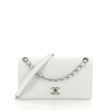 Chanel Propeller Flap Bag Quilted Calfskin Small White 3803612
