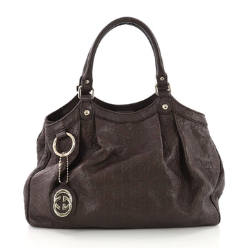 Gucci Sukey Tote Guccissima Leather Medium Brown 3803713