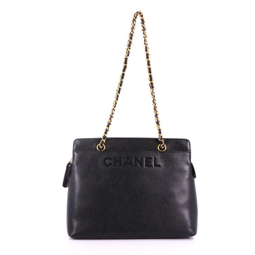 Chanel Vintage Zipped Chain Tote Caviar Medium