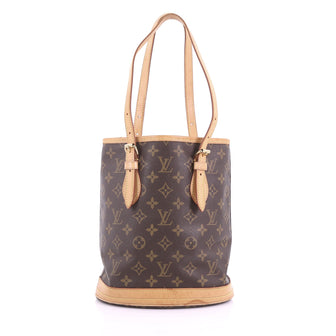 Louis Vuitton Petit Bucket Bag Monogram Canvas Brown 3803736