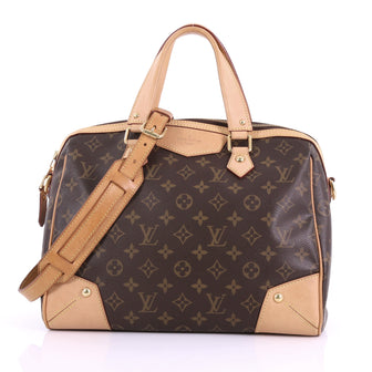 Louis Vuitton Retiro Handbag Monogram Canvas PM Brown 3803753