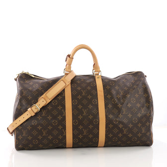 Louis Vuitton Model: Keepall Bandouliere Bag Monogram Canvas 55 Brown 38037/7