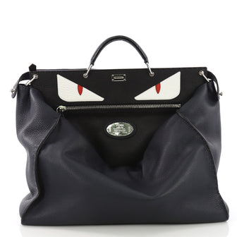 Fendi Selleria Peekaboo Monster Handbag Leather XL - Rebag