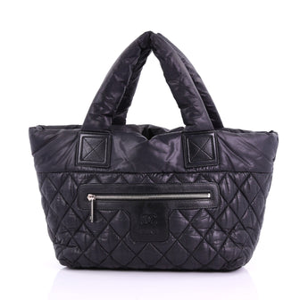 Chanel Coco Cocoon Reversible Tote Quilted Nylon Small 380394