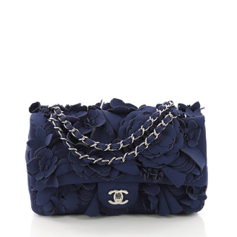 Chanel CC Camellia Flap Bag Embellished Neoprene Medium 380461