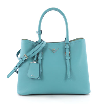 Prada Cuir Covered Strap Double Tote Saffiano Leather 3805802