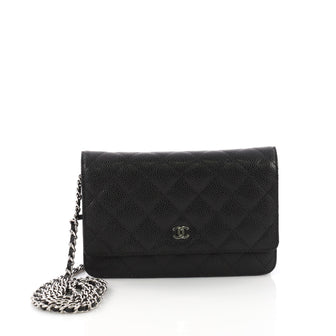 Chanel Model: Wallet on Chain Quilted Caviar Black 38064/1