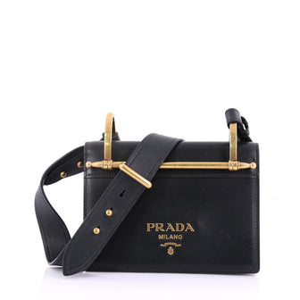 Prada Cahier Crossbody Bag City Calf Small Green 380775