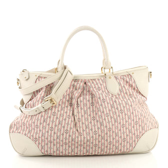 Louis Vuitton Marina Handbag Mini Lin Croisette GM White 381023