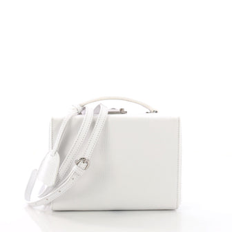 Mark Cross Grace Box Bag Leather Small White 381372