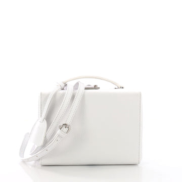 Mark Cross Grace Box Bag Leather Small White 381372