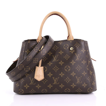 Louis Vuitton Montaigne Handbag Monogram Canvas BB Brown 3814518